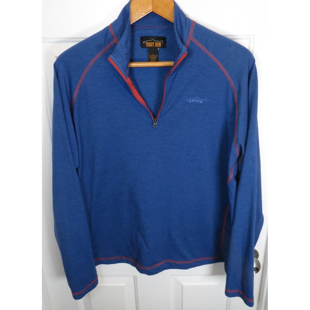 Orvis Trout Bum 1/4 Zip Performance Pullover Men's Size LG